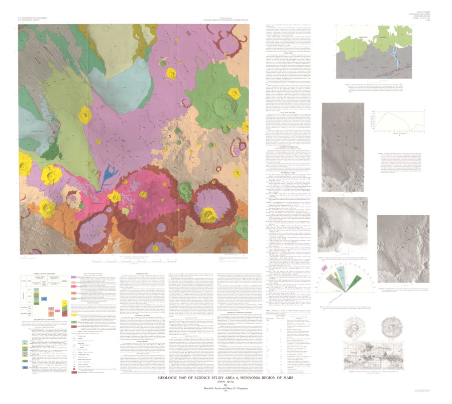 Geologic Map of Science Study Area 6. Memnonia Region of Mars