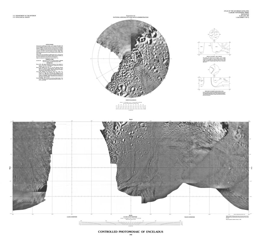 Pictorial Map of Enceladus