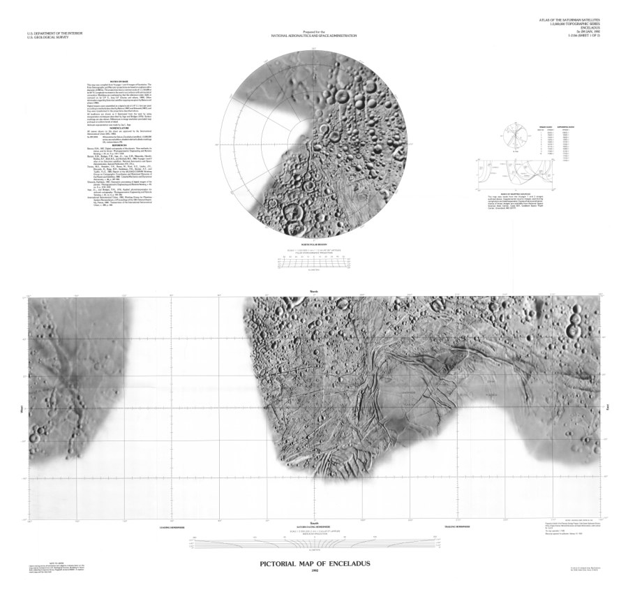 Pictorial Map of Enceladus
