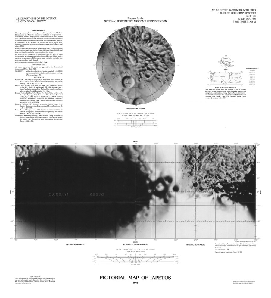 Pictorial Map of Iapetus
