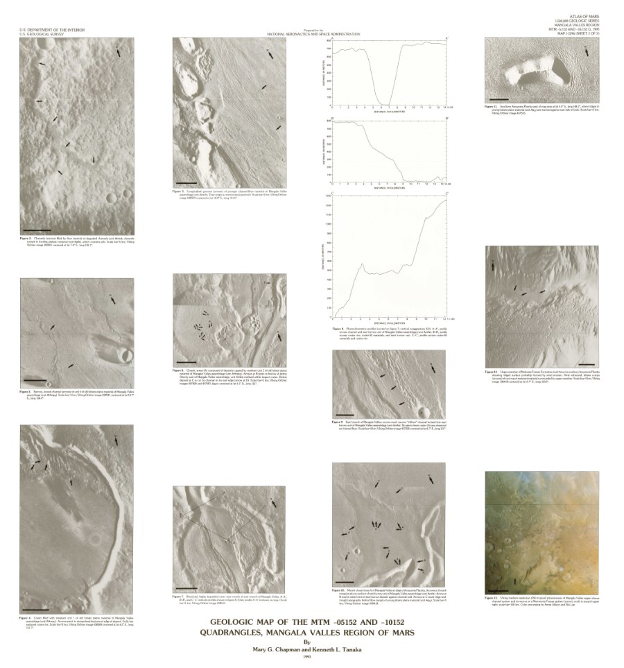 Geologic map of the MTM -05152 and -10152 quadrangles, Mangala Valles region of Mars