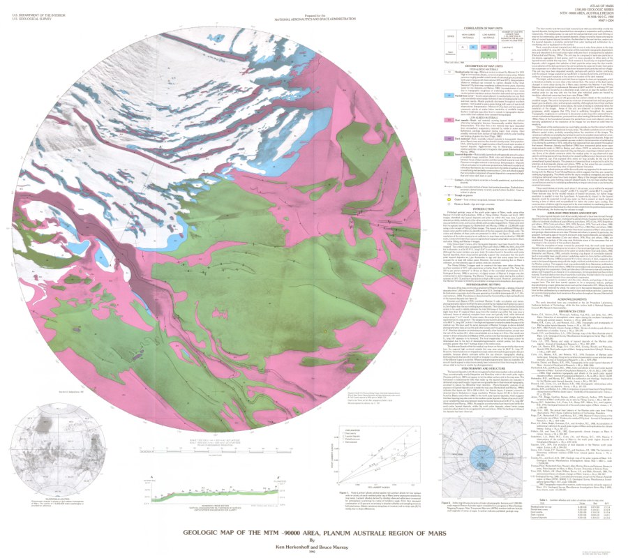 Geologic Map of the MTM -90000 Area Planum Australe Region of Mars