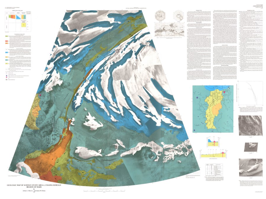 Geologic Map of Science Study Area 4, Chasma Boreale Region of Mars