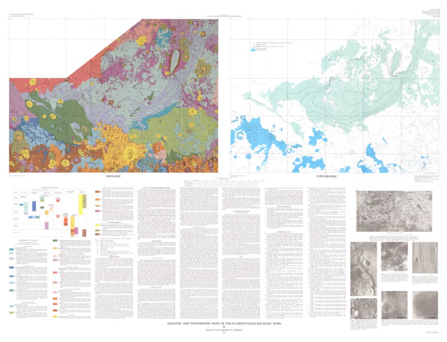 Geologic and Topographic Maps of the Elysium Paleolake Basin, Mars