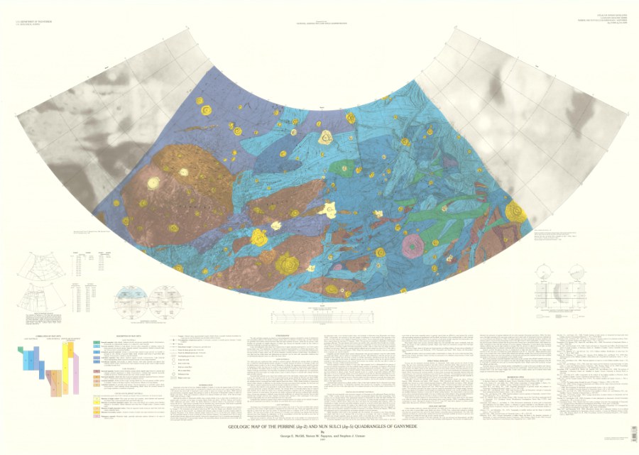 Geologic Map of the Perrine (Jg-2) and Nun Sulci (Jg-5) Quadrangles of Ganymede