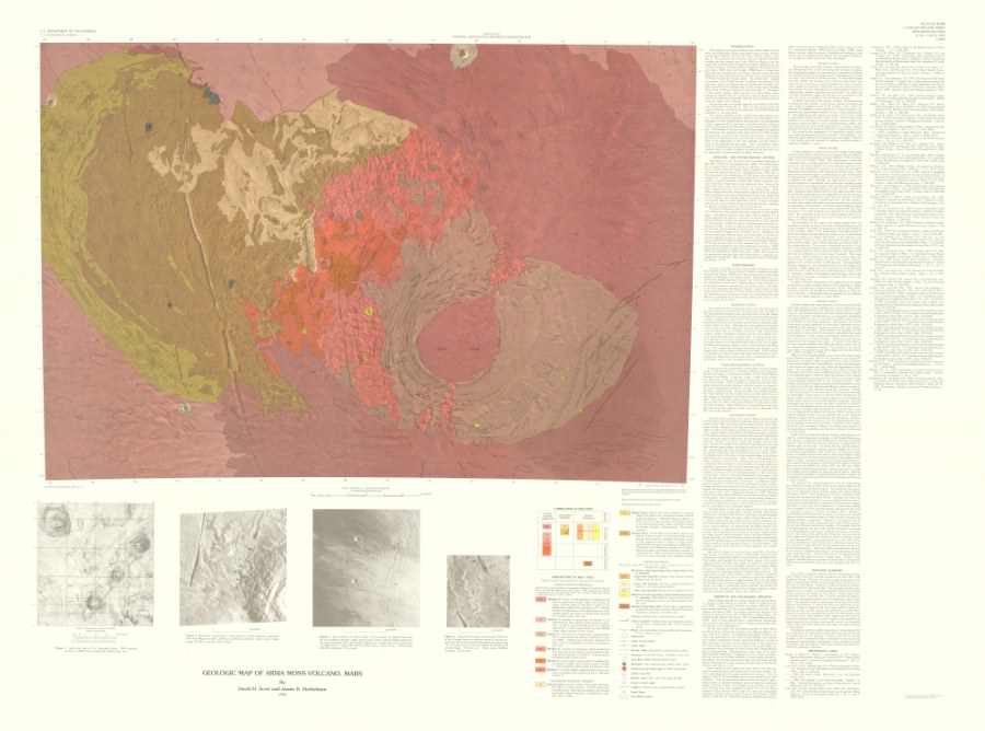 Geologic Map of Arsia Mons Volcano, Mars