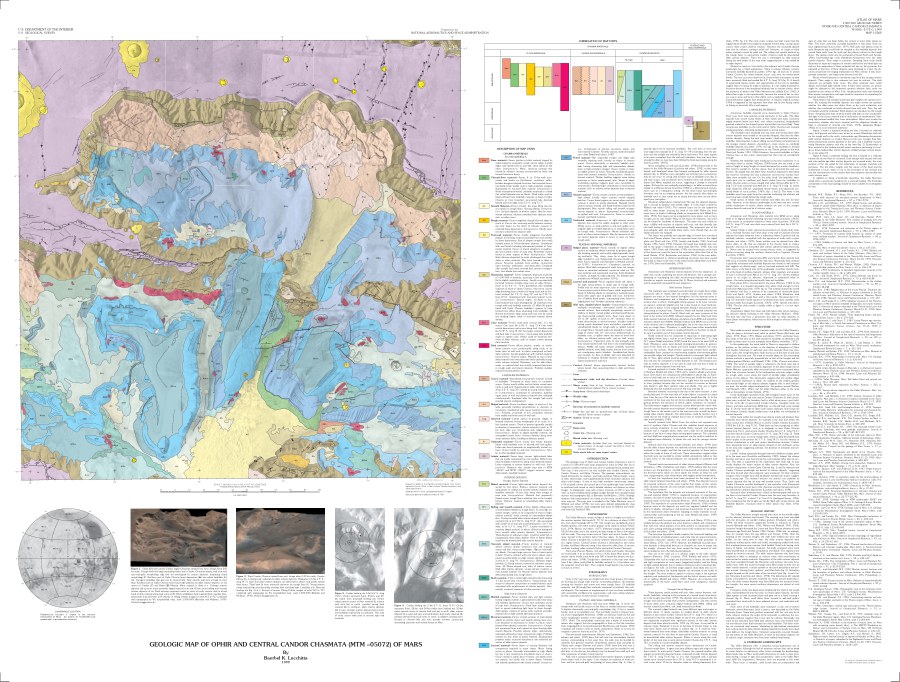 Geologic Map of Ophir and Central Candor Chasmata (MTM -05072) of Mars