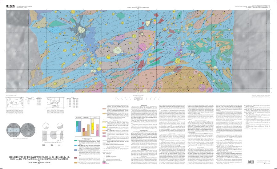 Geologic Maps of the Dardanus Sulcus (Jg-6), Misharu (Jg-10), Nabu (Jg-11), and Namtar (Jg-14) Quadrangles of Ganymede