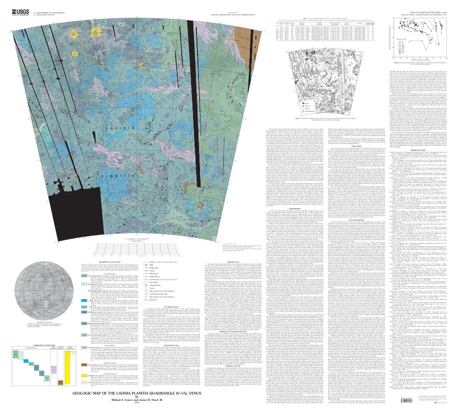 Geologic Map of the Lavinia Planitia Quadrangle (V-55), Venus