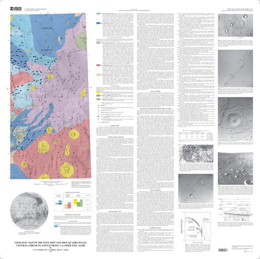 Geologic Map of the MTM 25047 and 20047 Quadrangles, Central Chryse Planitia/Viking 1 Lander Site, Mars