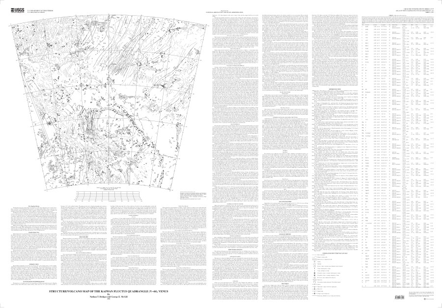 Geologic Map of the Kaiwan Fluctus Quadrangle (V-44), Venus