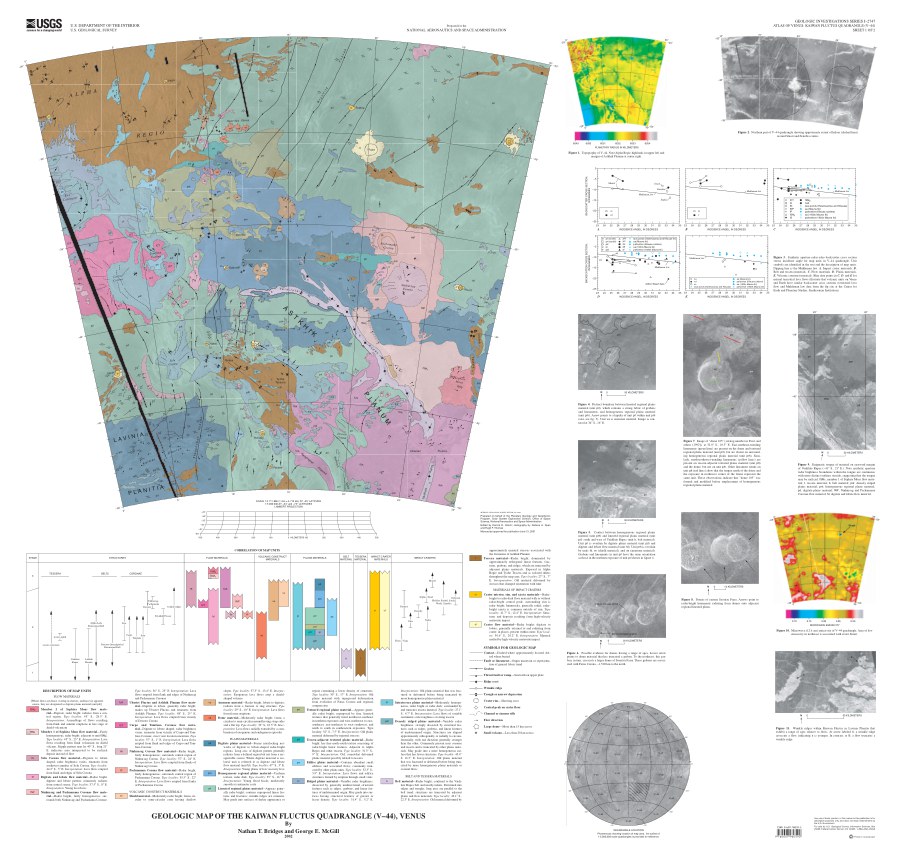 Geologic Map of the Kaiwan Fluctus Quadrangle (V-44), Venus