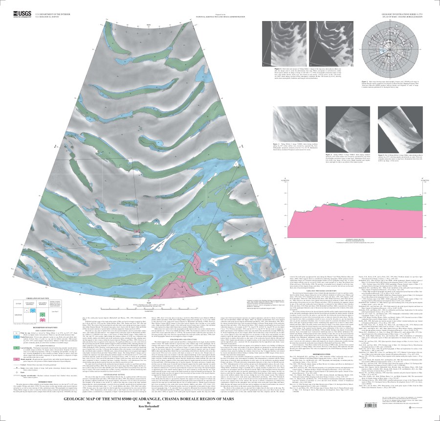 Geologic Map of the MTM 85080 Quadrangle, Chasma Boreale Region of Mars