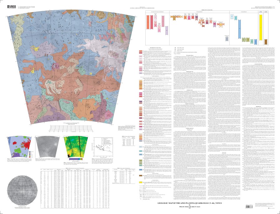 Geologic Map of the Aino Planitia Quadrangle (V-46), Venus