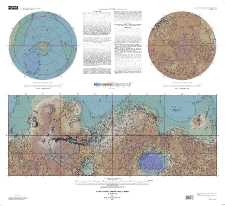 Topographic Map of Mars