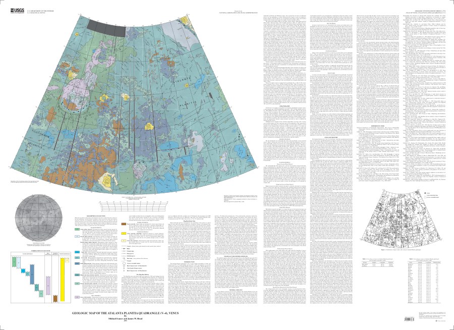 Geologic Map of the Atalanta Planitia Quadrangle (V-4), Venus