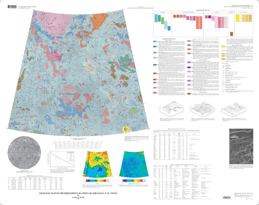 Geologic Map of the Bereghinya Planitia Quadrangle (V-8), Venus