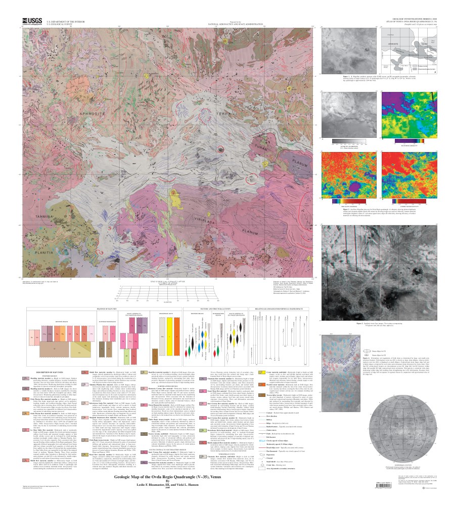 Geologic Map of the Ovda Regio Quadrangle (V-35), Venus