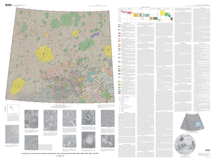 Geologic Map of Cydonia Mensae-Southern Acidalia Planitia, Mars: Quadrangles MTM 40007, 40012, 40017, 45007, 45012, and 45017