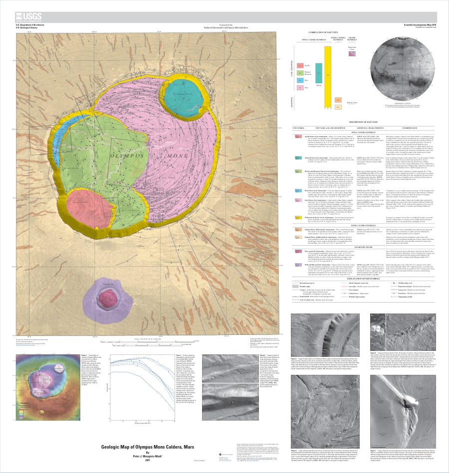 Geologic Map of Olympus Mons Caldera, Mars
