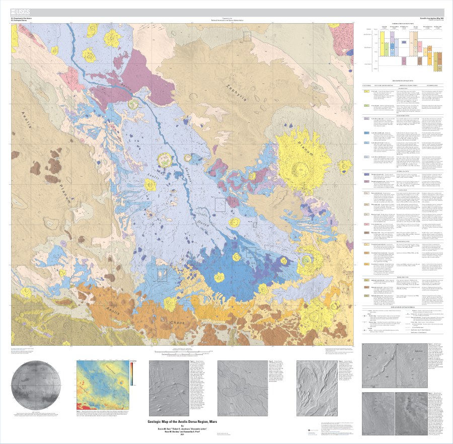 Geologic Map of the Aeolis Dorsa Region, Mars