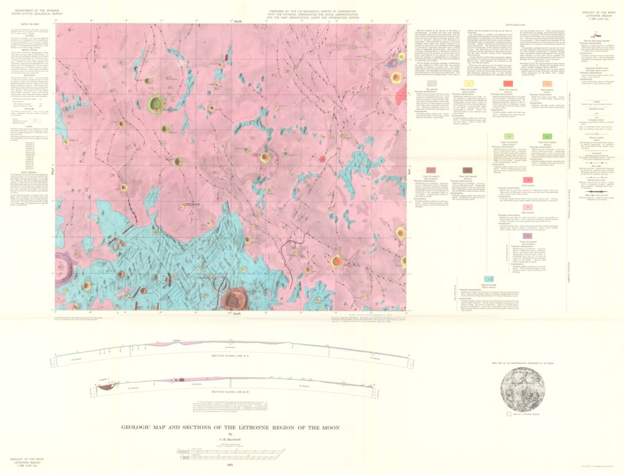 Geologic Map and Sections of the Letronne Region of the Moon