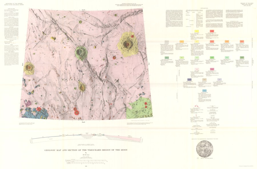 Geologic Map and Section of the Timocharis Region of the Moon