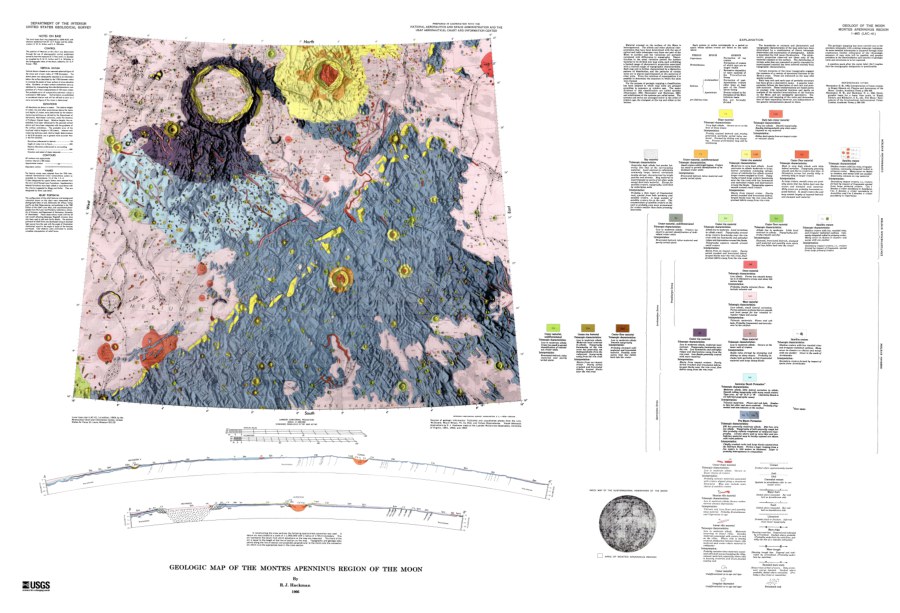 Geologic Map of the Montes Apenninus Region of the Moon