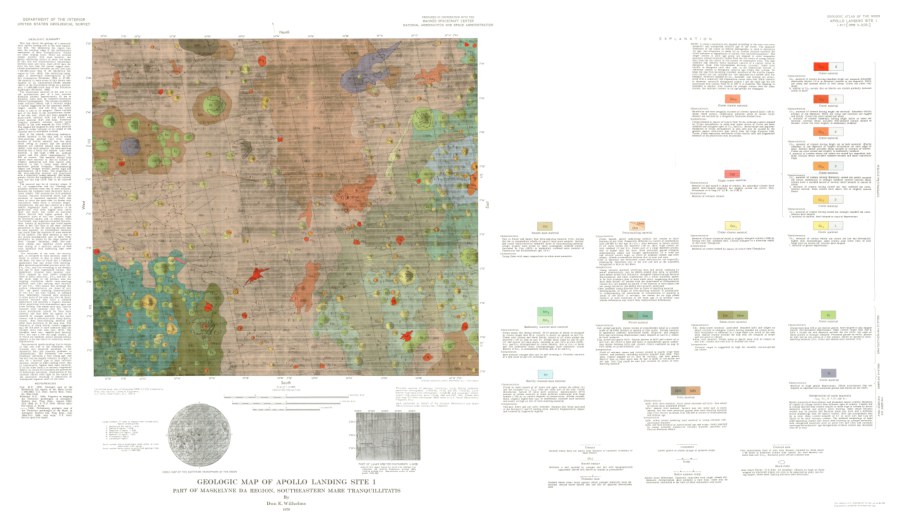 Geologic Map of Apollo Landing Site 1 Part of Maskelyne Da Region, Southeastern Mare Tranquillitatis