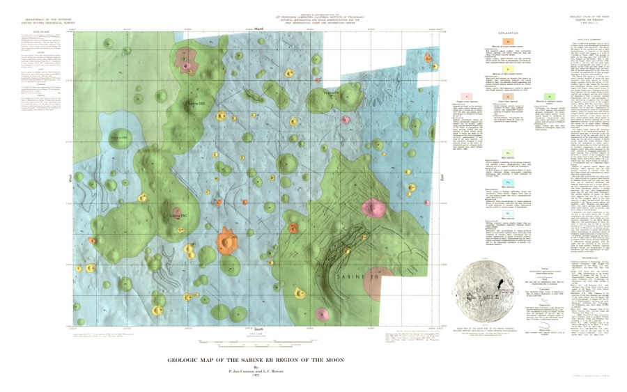 Geologic Map of the Sabine EB Region of the Moon