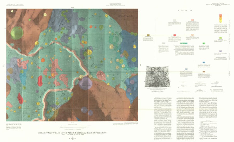 Geologic Map of Part of the Apennine-Hadley Region of the Moon - Apollo 15 Pre-Mission Map