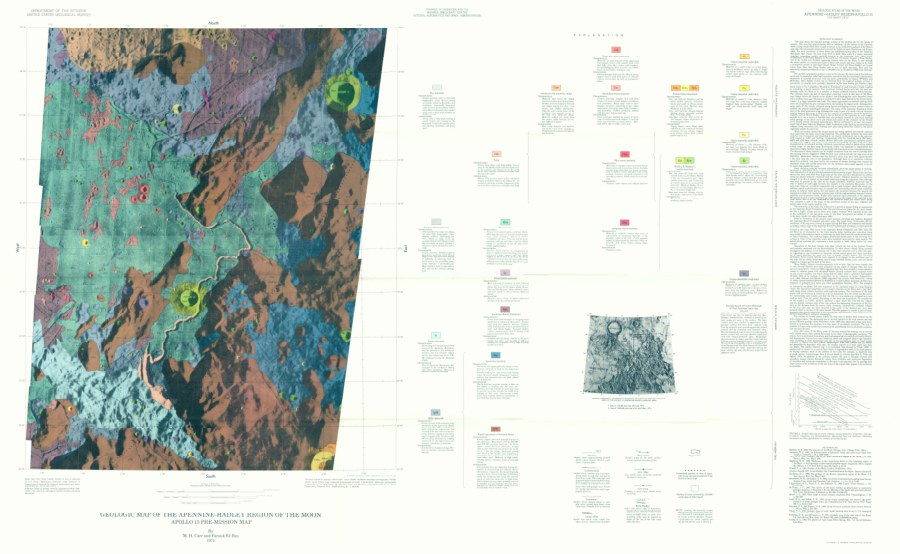 Geologic Map of Part of the Apennine-Hadley Region of the Moon - Apollo 15 Pre-Mission Map