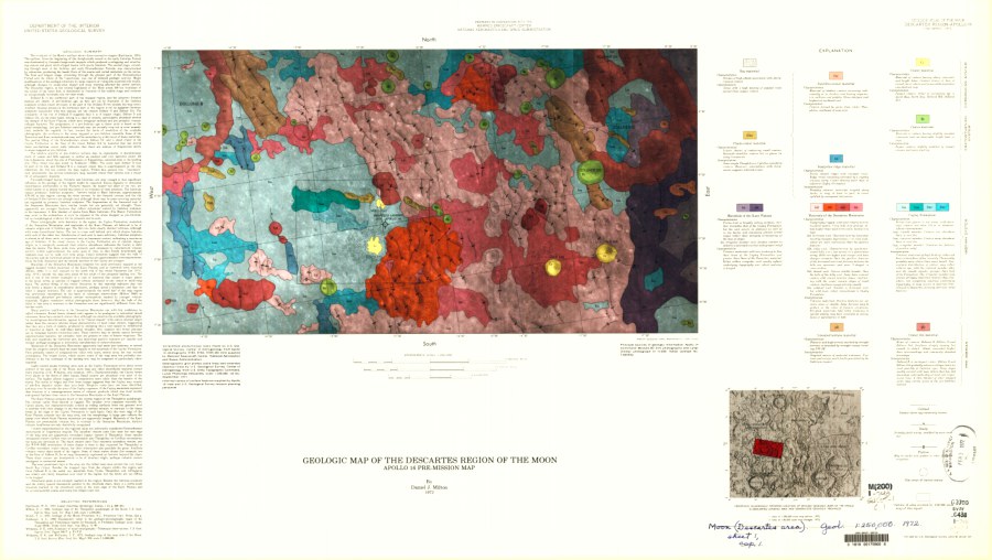 Geologic Map of the Descartes Region of the Moon - Apollo 16 Pre-Mission Sheet 1 of 2