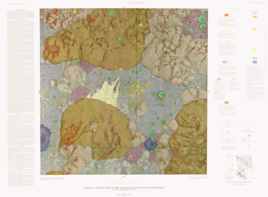 Geologic Map of the Taurus-Littrow Region of the Moon - Apollo 17 Pre-Mission Map Sheet 1 of 2