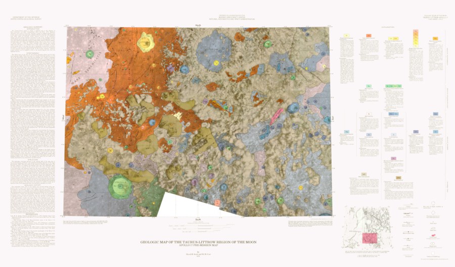 Geologic Map of the Taurus-Littrow Region of the Moon - Apollo 17 Pre-Mission Map Sheet 1 of 2