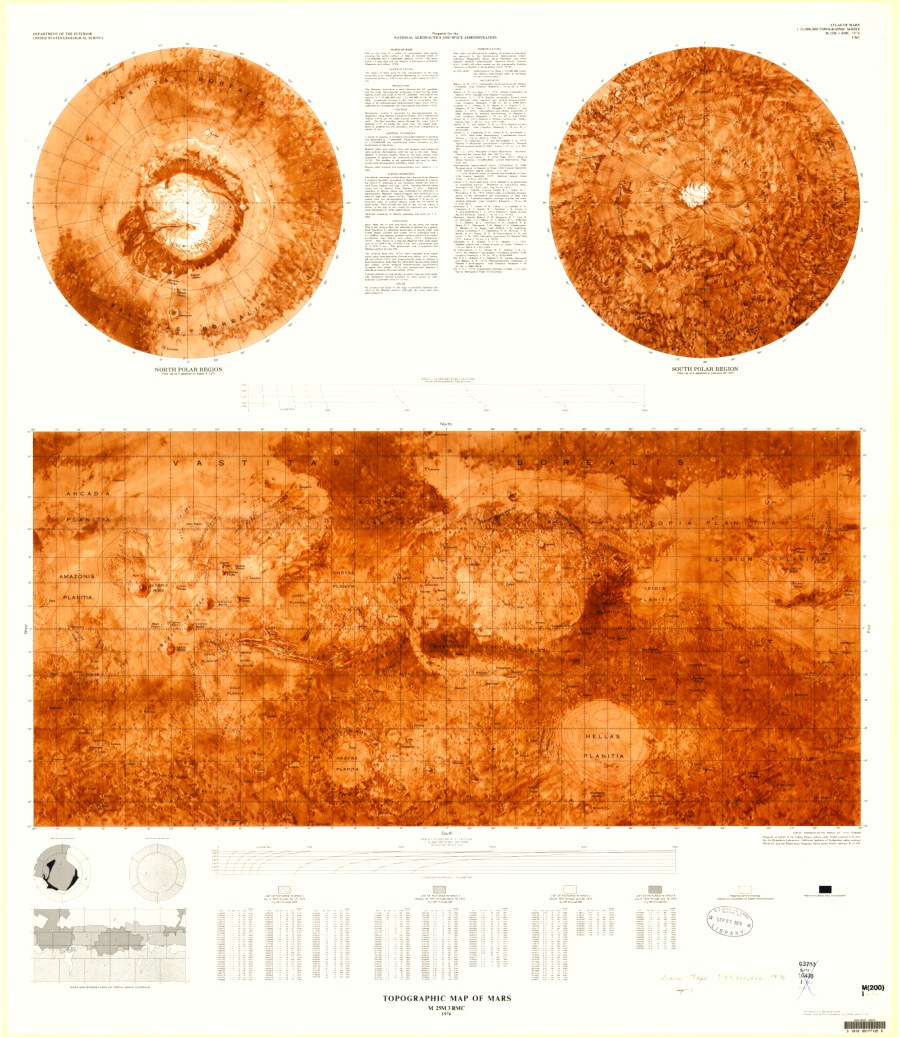 Topographic Map of Mars