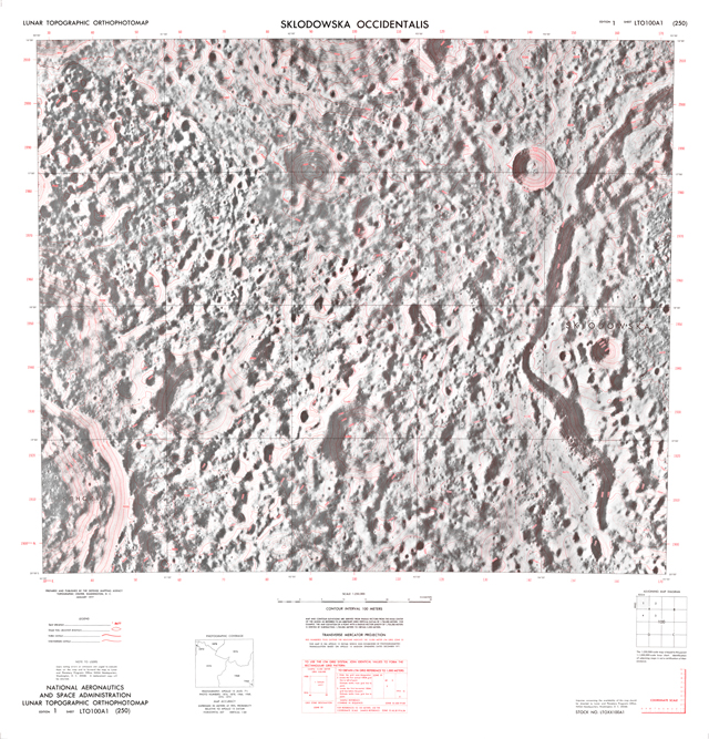 Lunar Topographic Orthophotomap - Sklodowska Occidentalis