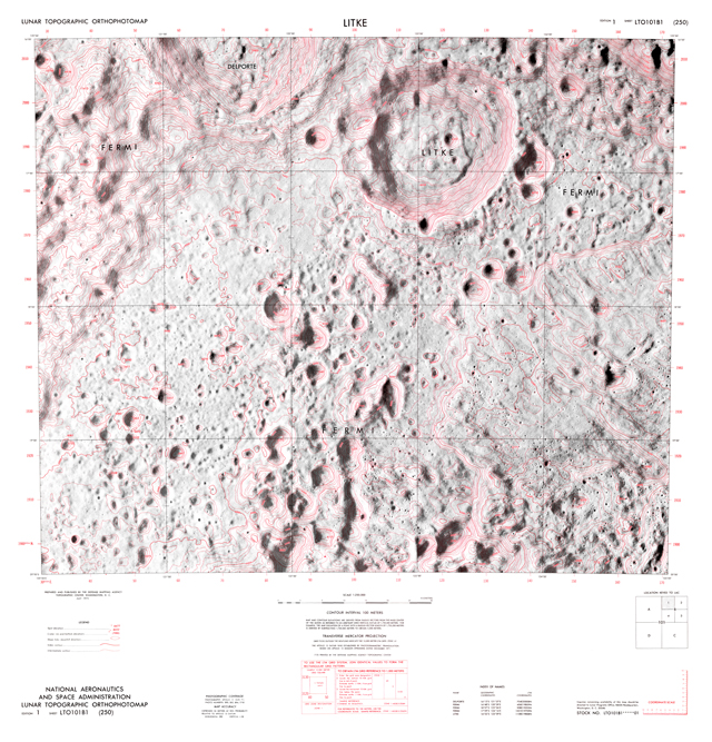 Lunar Topographic Orthophotomap - Litke