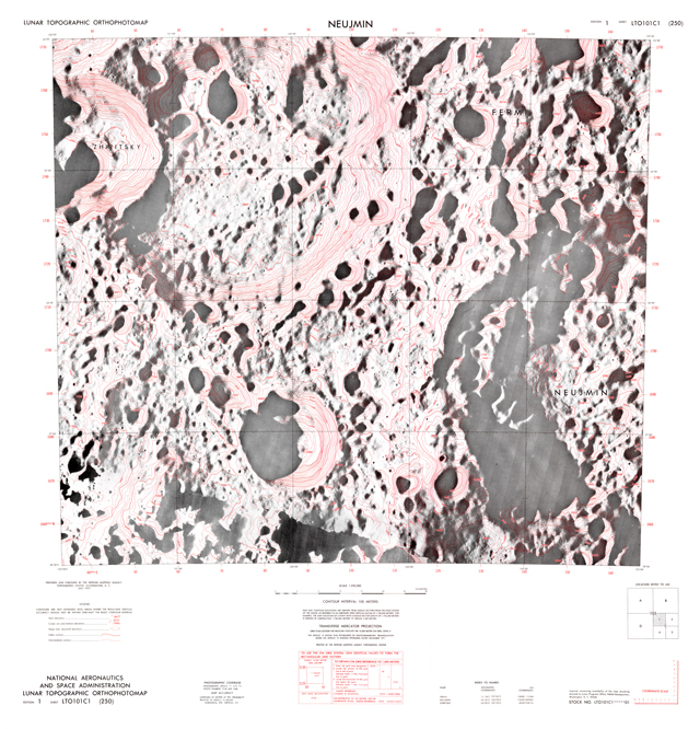 Lunar Topographic Orthophotomap - Neujmin
