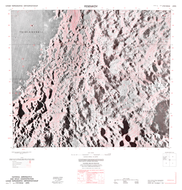 Lunar Topographic Orthophotomap - Fesenkov