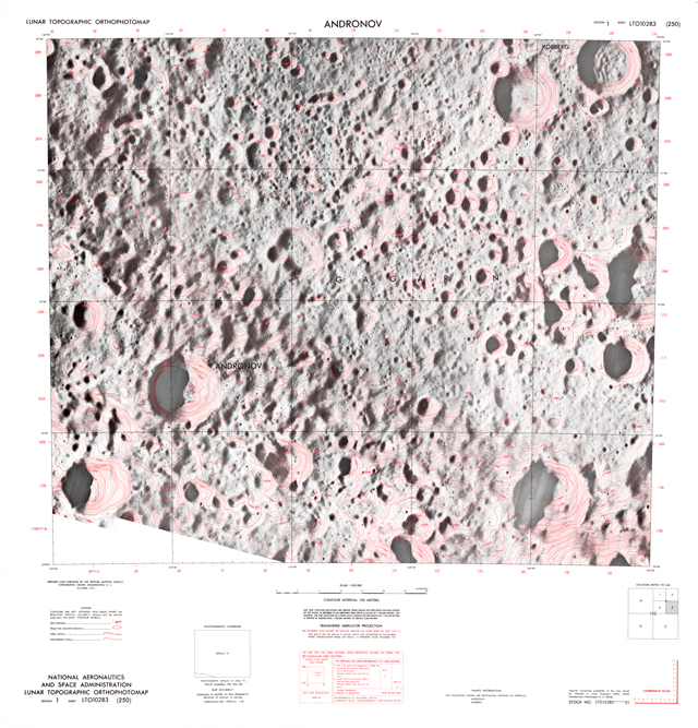 Lunar Topographic Orthophotomap - Andronov