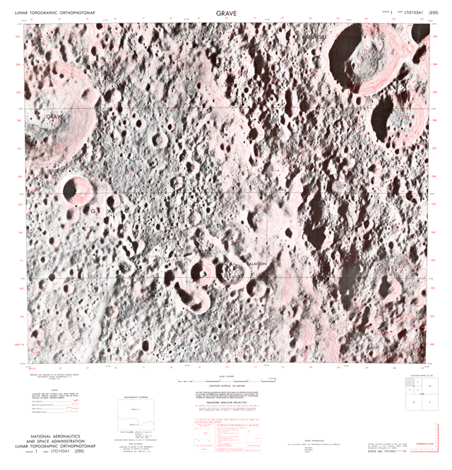 Lunar Topographic Orthophotomap - Grave