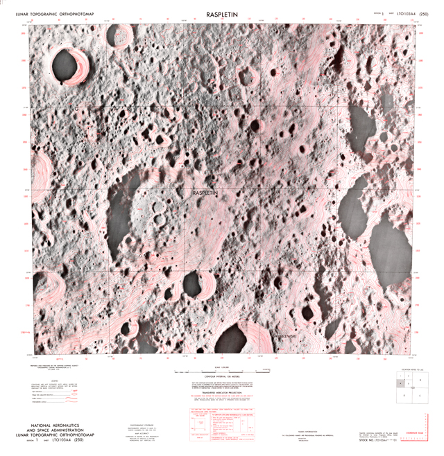 Lunar Topographic Orthophotomap - Raspletin