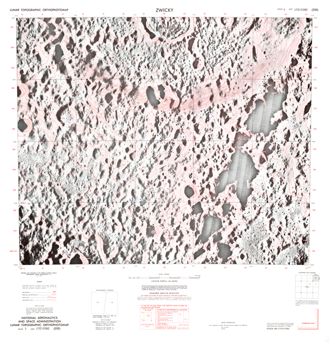 Lunar Topographic Orthophotomap - Zwicky