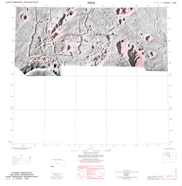 Lunar Topographic Orthophotomap - Prinz