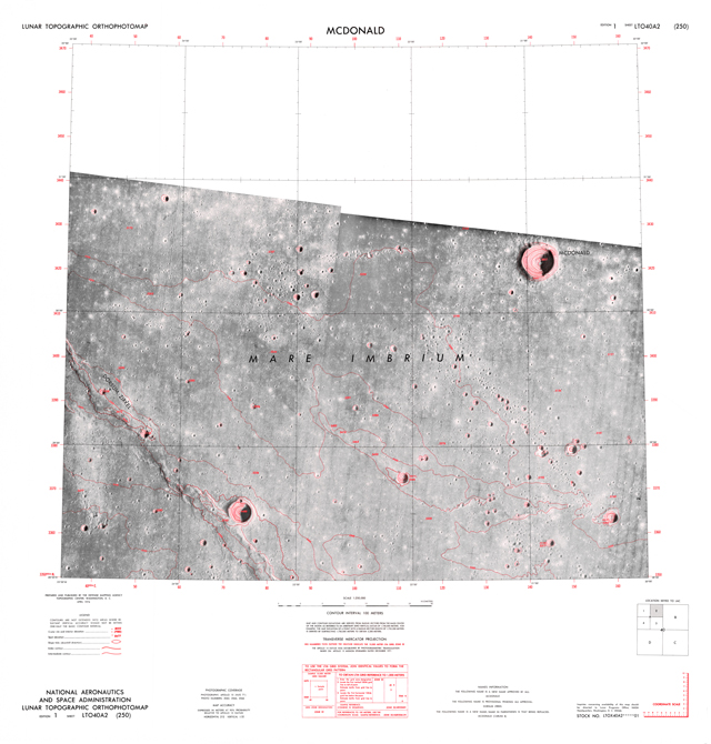 Lunar Topographic Orthophotomap - McDonald