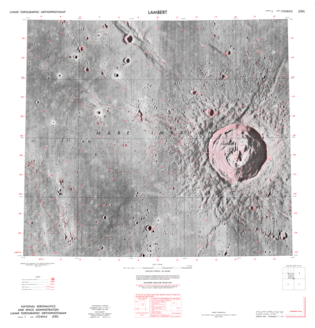 Lunar Topographic Orthophotomap - Lambert