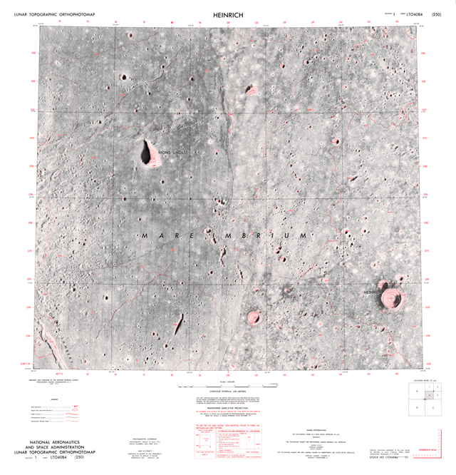 Lunar Topographic Orthophotomap - Heinrich
