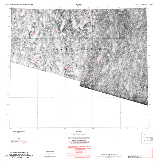 Lunar Topographic Orthophotomap - Pupin