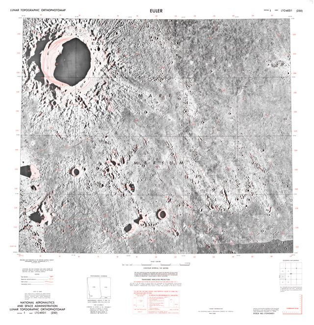 Lunar Topographic Orthophotomap - Euler